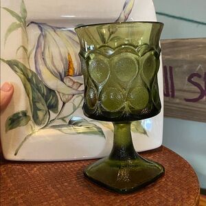 Noritake (D) Vintage Spotlight avocado olive green goblets - Set of Six (Set D)